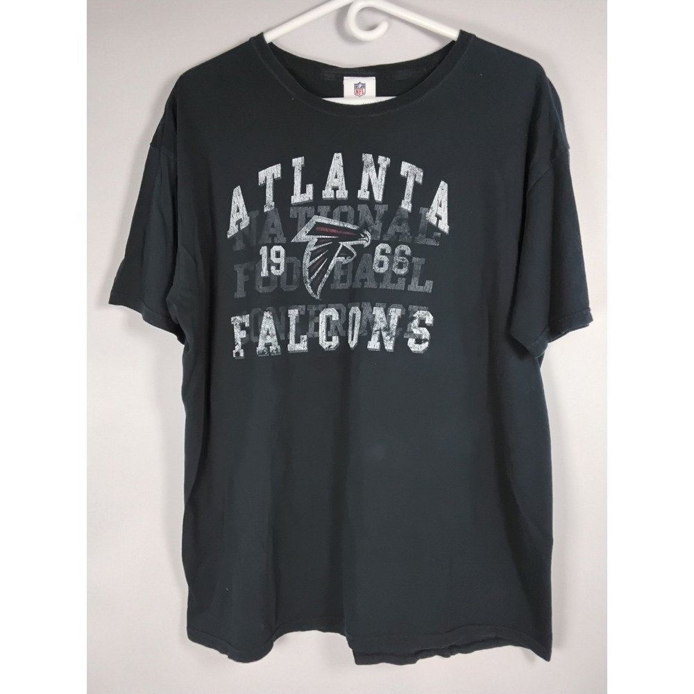 NFL TEAM APPAREL Atlanta Falcons‎ T Shirt Mens XL Black Short Sleeve